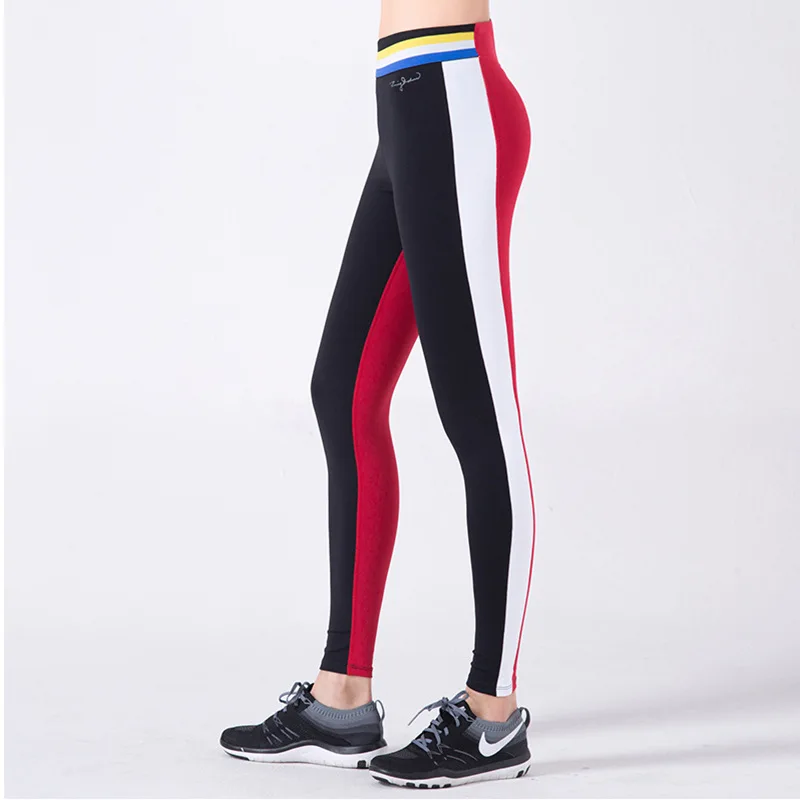 

Contrast Color Joint Fitness Pants Autumn And Winter Women's Slim Fit Quick-Dry Athletic Pants Yoga Pants Running Quick Drying P