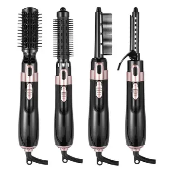 

4 in 1 Hair Dryer Brush Electric Hair Straightener Curler Brush Curling Iron Negative Ion Hot Air Comb Hair Styler Comb Tools