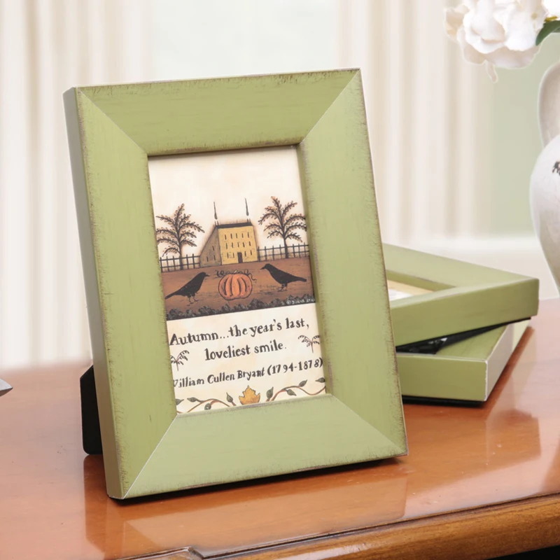 

Plain Color Frame For Picture Desktop Family Photo Frame 6 Inch Light Green Picture Frame For Study Table Wedding Decor Fotos