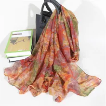 

Autumn Winter Cotton Linen Muffler Scarves for Ladies Flower Print Silk Long Scarf Shawl Women Windproof Warm Scarf Wrap