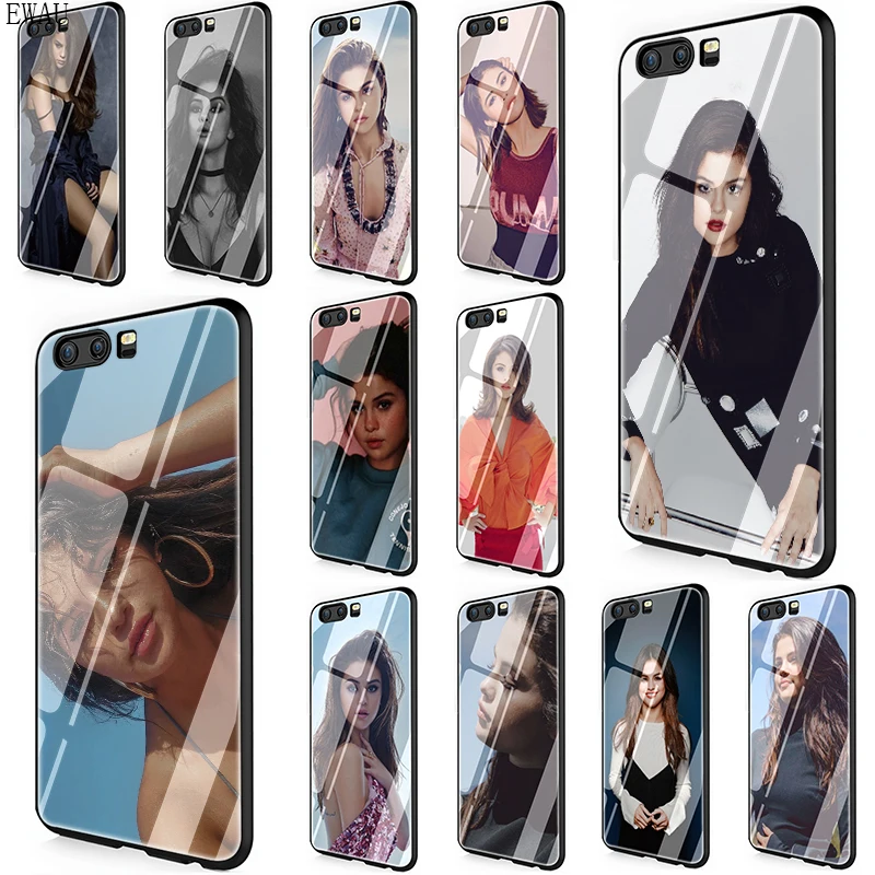 EWAU Selena Gomez чехол из закаленного стекла для телефона для huawei P10 P20 P30 mate 20 Lite pro P Smart Y6 Y9 Honor 8X9 10