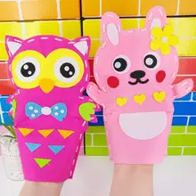 

8pc Cute Animals DIY Sewing Kit Kids Felt Toys For Children Hand Puppet Theater Craft Fabric Story Telling Glove Educatioal Doll
