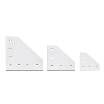 

Hot sale anodized L OR T shape Joining Plate with 5 OR 7 Holes For EU Standard Aluminum Profile Slot for Kossel DIY CNC