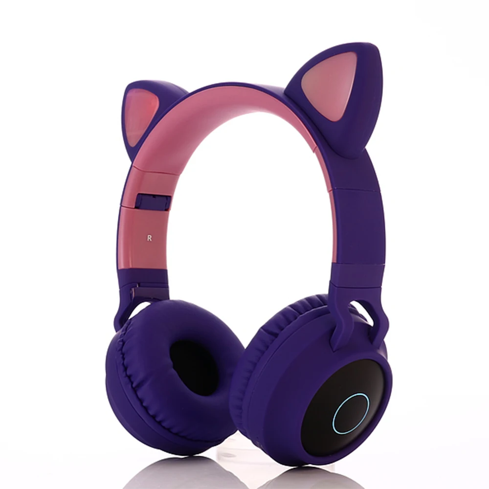 Wireless Bluetooth 5 0 Headset Cat Ear LED Light Headphone Stereo Music Headphones Girl Headset for PC