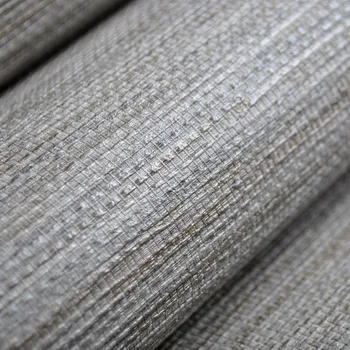 

3D Faux Weave Grasscloth Textured Plain Wall Paper Home Decor Washable Vinyl waterproof Wallpaper