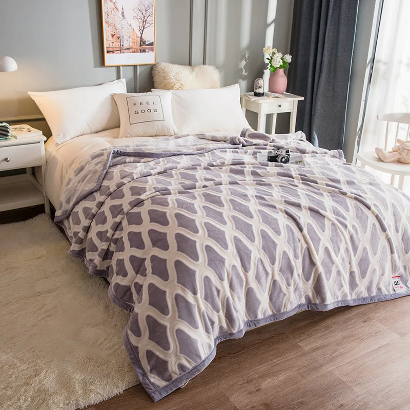 Flannel Nap Sofa Throw Blanket Coral Fleece Super Soft Air Condition Cover Blankets Bed Sheet Bedspread For Adult Children | Дом и сад