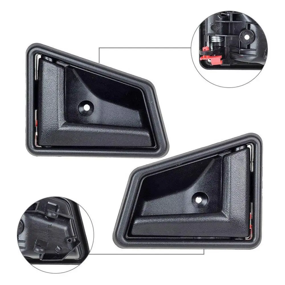 2 PCS Interior Black Door Handle Front/Rear Left Right Driver Passenger Side for Suzuki OEM 8311056B01 8313056B01