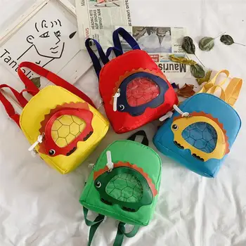 

Green Kids Backpack Tortoise Design Satchel Nylon Adorable Bookbag Cute Travel School Bag for Child