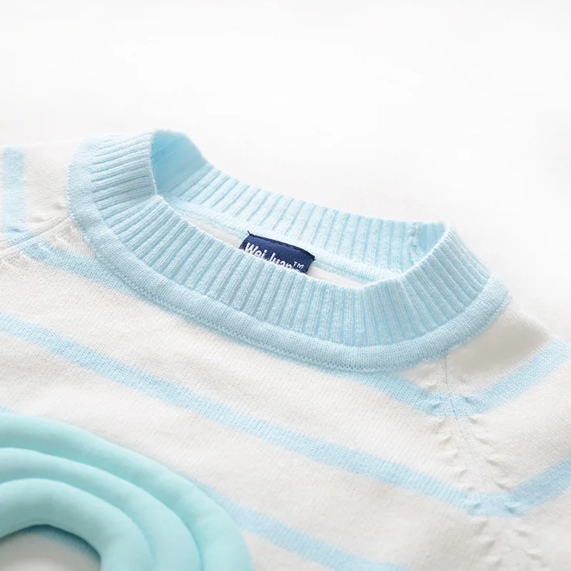 

CHILDREN'S Sweater Girls Stripes Sweater Small Children Pure Cotton Stereo Rainbow Pullover Sweater J2015