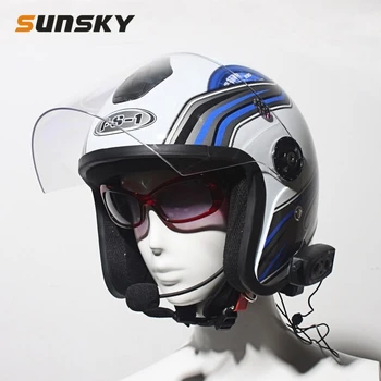 

2 PCS motorcycle helmet 500m Bluetooth Interphone Headsets for Motorcycle Helmet