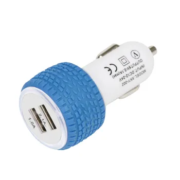 

2.1A/1.0A Dual 2 Port 12V USB Auto In Car Charger Adaptor Mini Wheel shape For iPhone For Xiaomi For Huawei #Zer