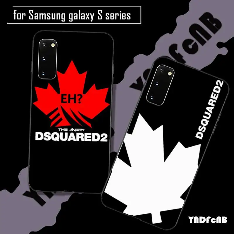 

maple leaf dsquared2 Silicone phone cover case for Samsung galaxy s6 s7 edge s8 s9 s10 s10 lite s20 ULTRA plus funda