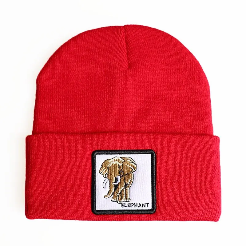 9 Осень WIinter Beanies Шапки эластичный бренд животных Вышивка Теплая Зимняя мужская и женская вязаная шапка уличная модная шапка Горячая - Цвет: 9