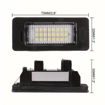 

1Pair Car License Lights White LED Number Plate Lamps Compatible For BMW 1/ 3 / 5 / X Series Parts Signal Lamp