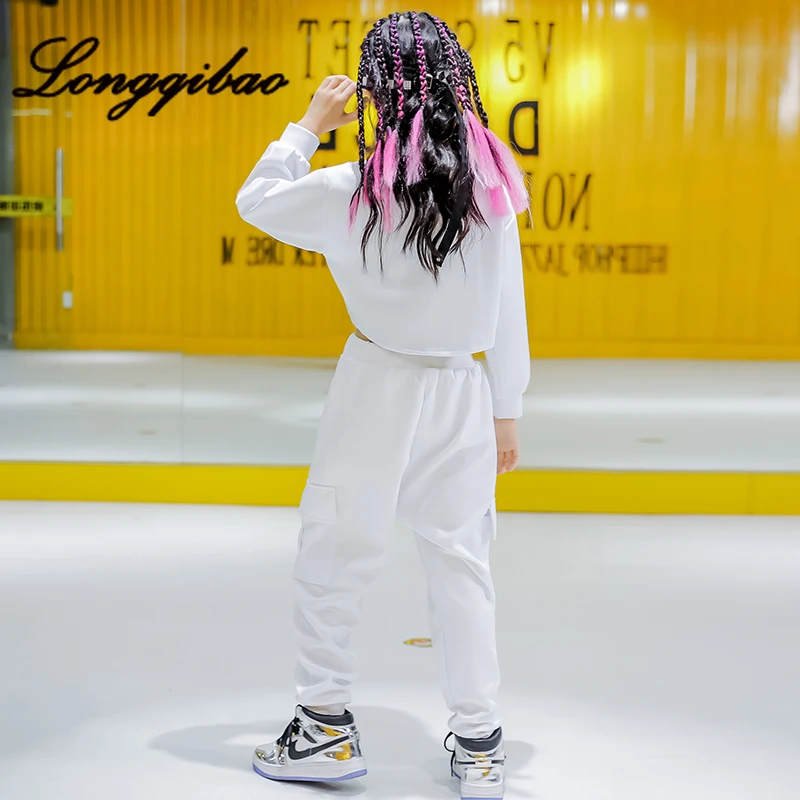 Children's jazz dance costumes children's girls hip-hop dance hip-hop dance clothes exposed navel suits tide clothes costumes