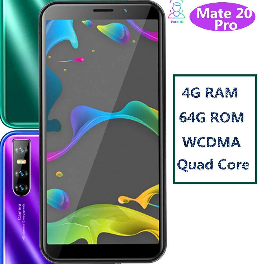 Mate 20 Pro FHD, глобальная версия, четырехъядерный смартфон, 4 грамма, 64 Гб ПЗУ, 6,0 дюймов, 13 МП, разблокированный, для распознавания лица, android, мобильные телефоны