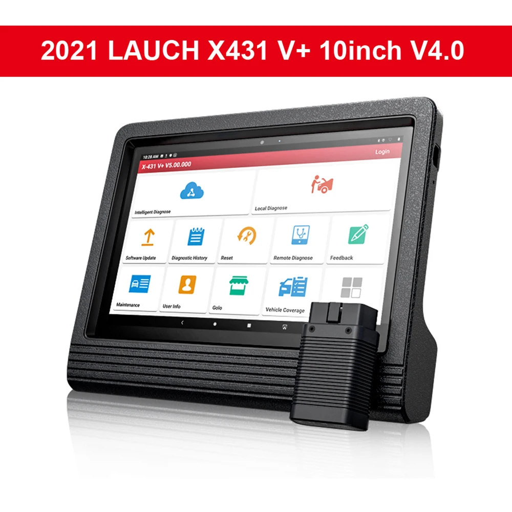 Диагностический сканер Launch X431 V + 10 дюймов Wi-Fi/BT OBD2 кодирование ECU профессиональные