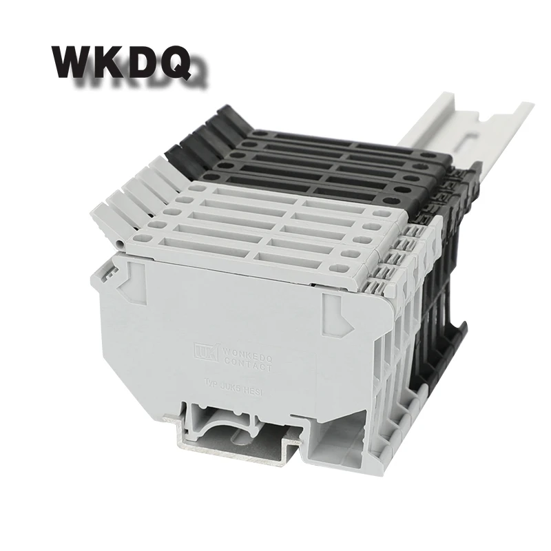 

10pcs UK5-HESILED With Fuse And Led Fuse Screw Din Rail Terminal Block