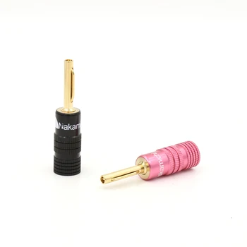 

24K Gold plated plug,Hot New Nakamichi Speaker cable Banana Plugs Connectors