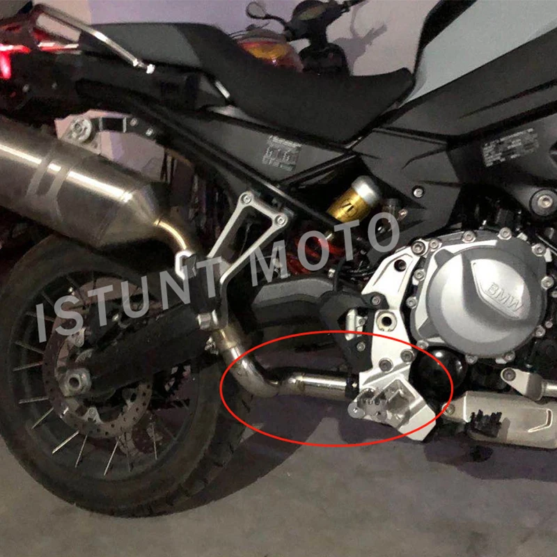 Motorrad Auspuff Flucht Edelstahl Verbindungs rohr Original Schall dämpfer für BMW F750gs F850gs F 850 GS 2018 2019 2020 2021 2022