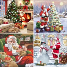 

5D Diamond Painting Cross Stitch Rhinestone Mosaic Full Diamond Embroidery Animals Needlework Handmade ChristmasTree Decoration