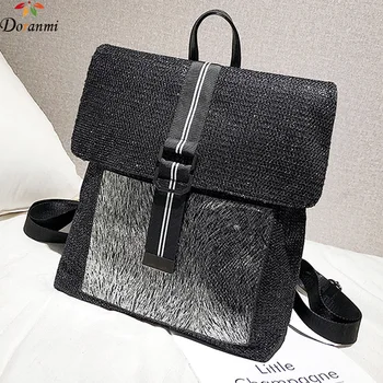 

DORANMI Large Capacity Schoolbag Women's Backpacks 2020 New Shining Rucksacks Female Square Laptop Backpack School Mochila BB498