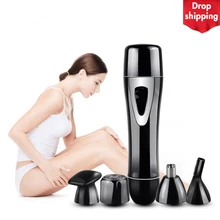 4 в 1 профессиональный электрический триммер для удаления волос в носу и ушах, инструмент для ухода за волосами, электрическая бритва для удаления волос