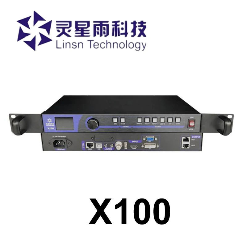 Видеопроцессор LINSN X100 вход DVI VGA CV 11-220 В переменного тока светодиодный дисплей