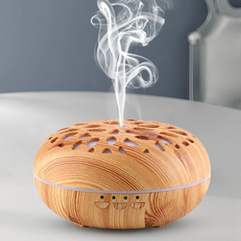 350ML Essential Oil Aroma Diffuser Aromatherapy Ultrasonic Humidifier with 7 Changing Color LED Lights for Home