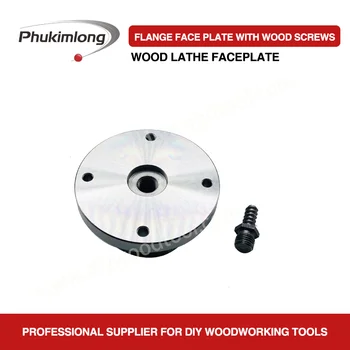 

Phukimlong 3.5 inch 89mm flange faceplate with wood screws woodworking turning lathe chuck tools for DIYer