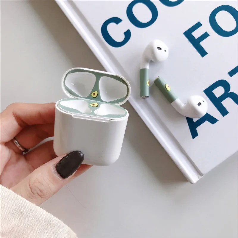 Защитный чехол наклейка с изображением авокадо для Airpods пылезащитный внутренняя