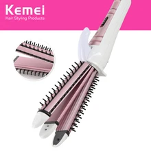 KM-686, 3 в 1, профессиональный выпрямитель для волос, щипцы для завивки волос, утюги из гофрированного железа, инструменты для укладки волос для влажной и сухой