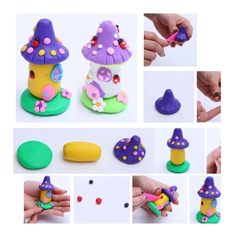 Flexible And Enough Strength Polymer Clay Modeling Oven Bake Hand Craft Clay  Total 24 Color Kids Puzzle Toy Plasticine - AliExpress
