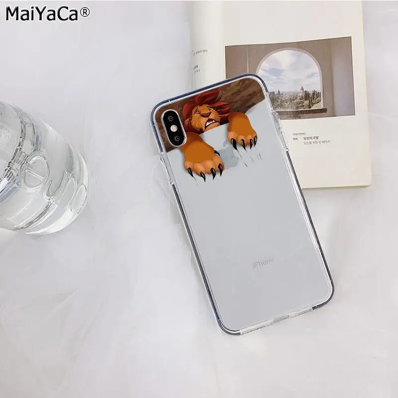 MaiYaCa Король Лев Лучший Прозрачный чехол для телефона для Apple iphone 11 pro 8 7 66S Plus X XS MAX 5S SE XR Чехол для мобильного телефона s