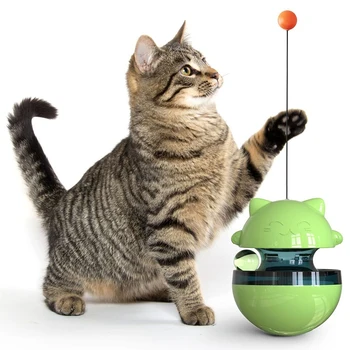 

Practical Pet Dog Cat Tumbler Leak Food Toy Funny Cat Pole Feeder Toy Dog Cat Feeder Toy Training Toy Pet