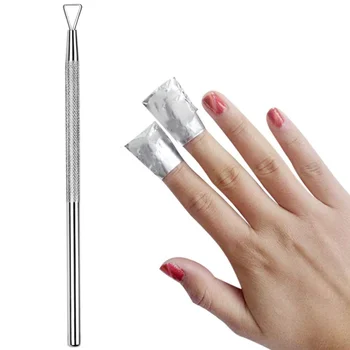 

301pcs Nail Remover Tin and Cuticle Pusher Nail Polish Remover Paper Manicures Tin Foil for Nail Art Salon (300pcs Nail Remover