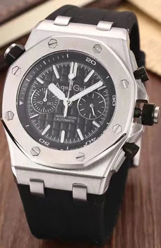 

Luxury Brand New Men Diving Sport Watches Stainless Steel Silver Blue Red Black Rubber Luminous Chronograph Sapphire Waterproof