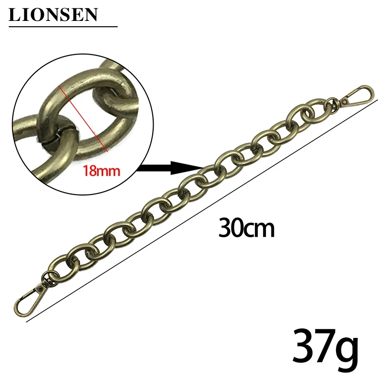 Lionsen 30 см сменная металлическая цепочка для ручных сумок сумка античный бронзовый серебристый DIY аксессуары для сумок ремень фурнитура