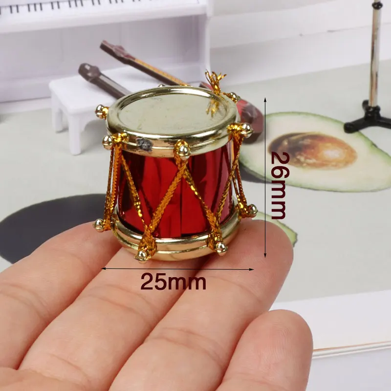 1Set/5Pcs Dollhouse Accessories Miniature  Musical Instrument Drum Saxophone Trumpet Furniture For Barbie House 1/12 Doll House 4