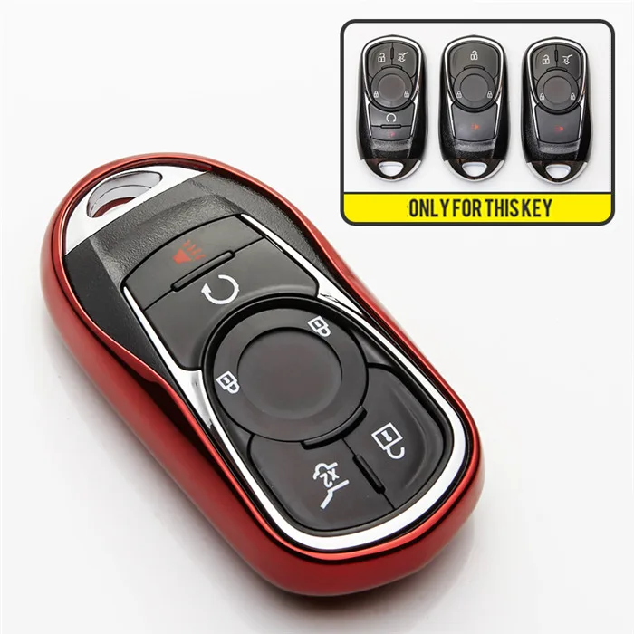 KUKAKEY ТПУ чехол для ключей Opel Insignia Astra J Zafira A Mokka Corsa Автомобильная цепь для ключей брелок чехол для Buick Королевский бис - Color Name: Red only case