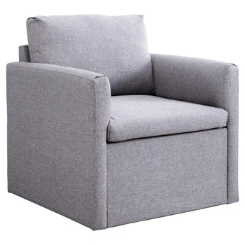 

Sofa 1 seater, coffee with cover linen fabric imitation, any combination of sofa, furniture for small flats, guest room,