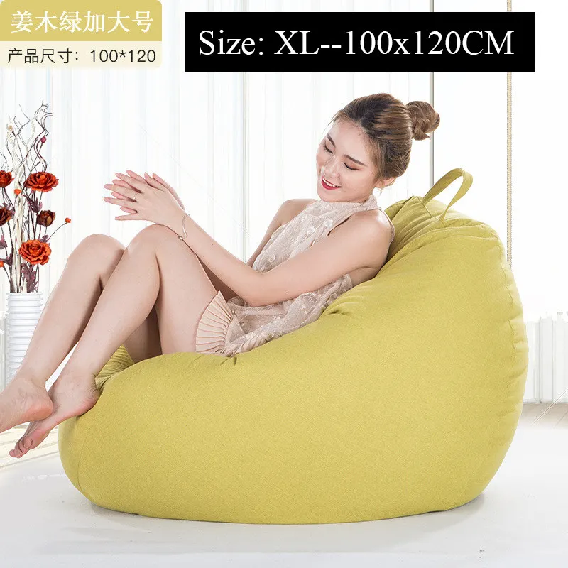XL Bean Bag чехол для дивана без наполнителя, спальня, гостиная, диван-кровать, ленивый, Повседневный, татами, Beanbag, кресло, чехол для дивана, Puff Line, ткань - Цвет: XL