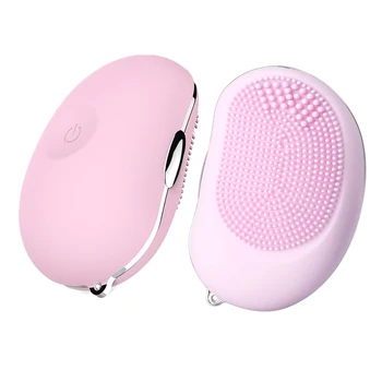

Mini Size Waterproof Sonic Electric Facial Cleaning Brush Skin Care Massage Silicone Face Brush Massager Deep Cleaning Device