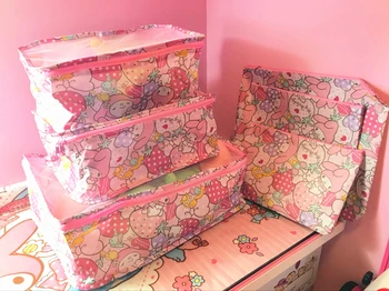 

6PCS/Kits Melody Fashion Anime Portable Travel Bag Reusable Tote Foldable Handbags Luggage Pouch Storage Bags NEW