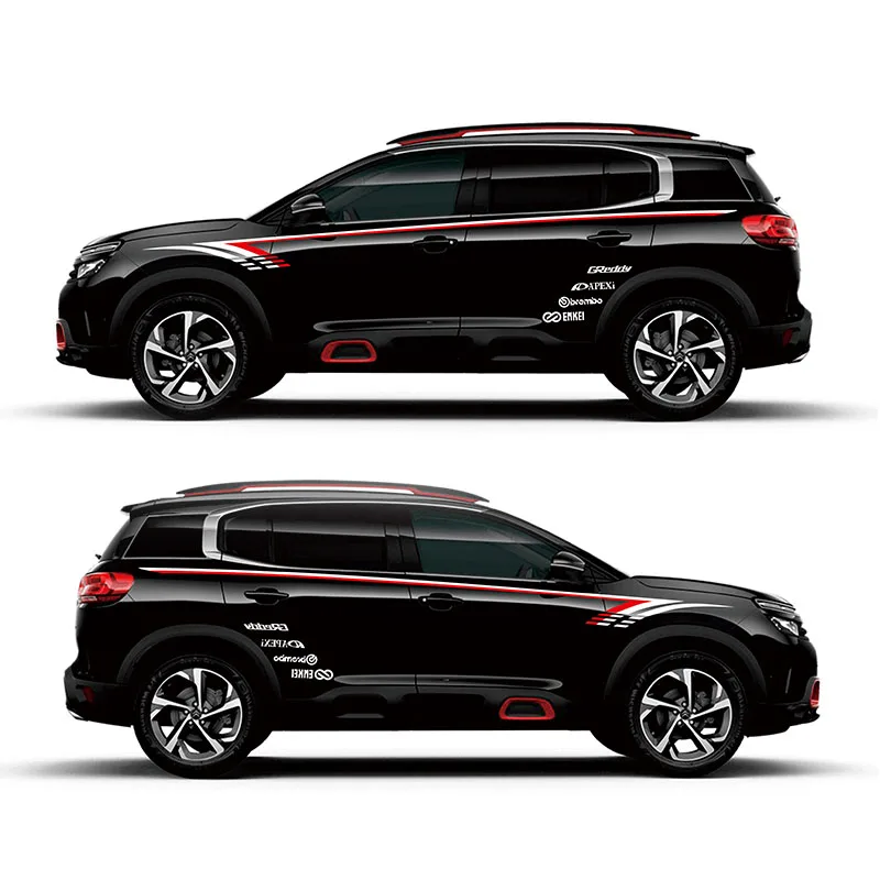 sport car sticker For Citroen C5 AIRCROSS Mark Levinson Exterior Side door Decal Car Vinyl Film 1 Pair