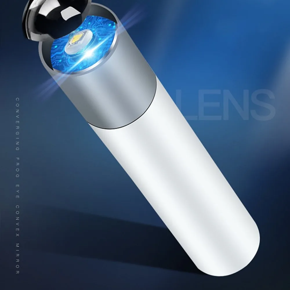 Aluminum Alloy Mini Usb Charging Glare T6 Flashlight Multi-Function Outdoor Emergency Mobile Power Led Flashlight 1200Mah