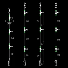 1 группа рыболовные снасти линии 3 Вертлюги ночные светящиеся бусины Pin Rolling разъем
