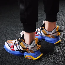 Летние новые стильные модельные туфли для подиума, трендовые спортивные мужские туфли, всесезонные износостойкие дышащие кроссовки