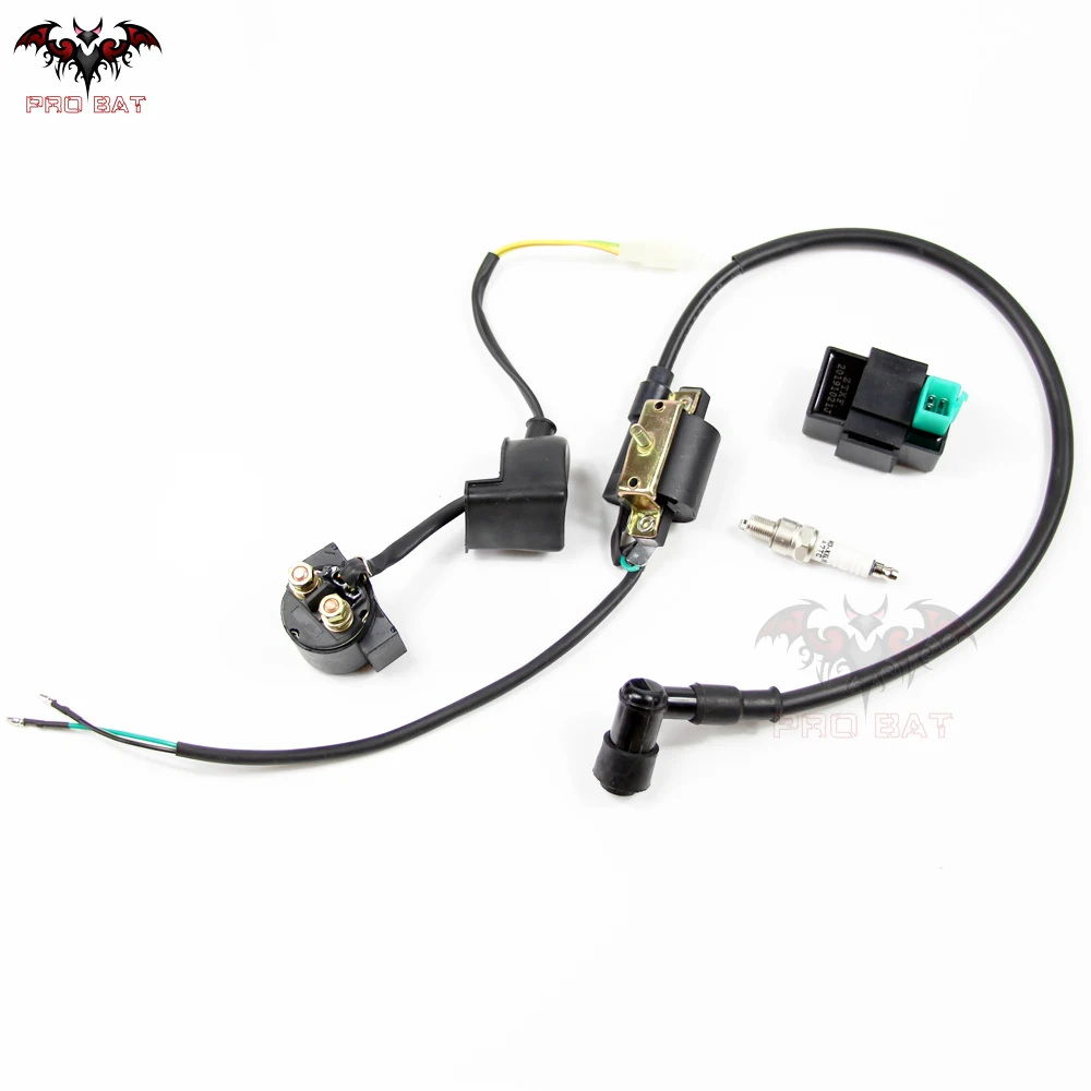 Pit Dirt Bike Ignition Coil Pack 50CC 90CC 110CC 125CC Spark Plug QUAD ATV Pit Dirt Bike Ignition Coil Pack 50CC 90CC 110CC 125CC Spark Plug QUAD ATV