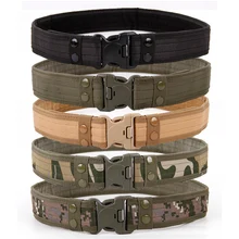 2021 New Army Style Combat Belts Quick Release Tactical Belt Fashion Men Canvas Waistband Outdoor Hunting 9Colors Optional 130cm